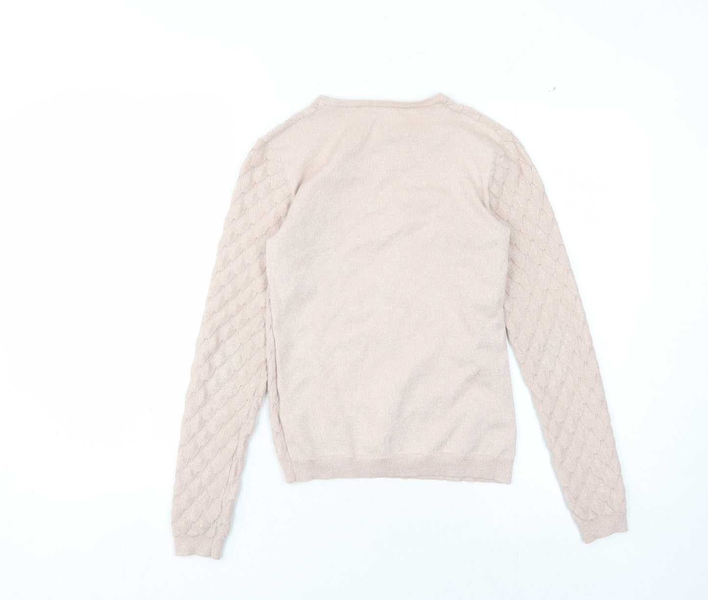 Womens UK Size 6 Warehouse Beige Pullover Jumper