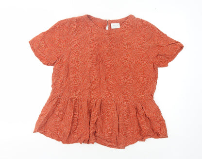Womens UK Size 10 VILA Red Basic Blouse