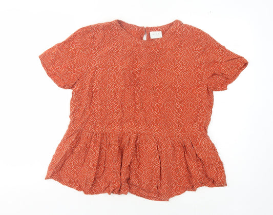 Womens UK Size 10 VILA Red Basic Blouse