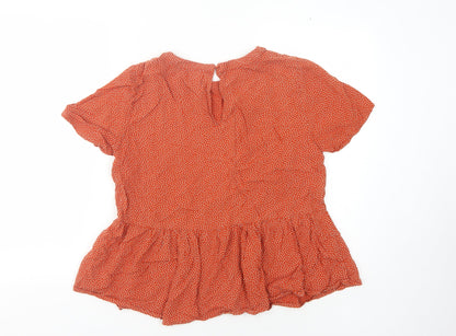 Womens UK Size 10 VILA Red Basic Blouse