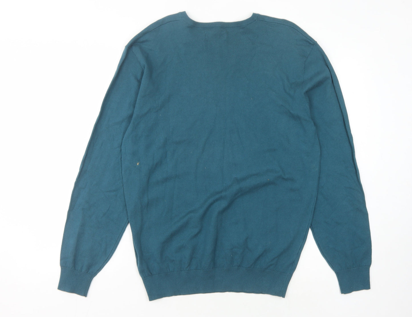 Aspen & Court Men's Blue V-Neck Pullover Jumper M