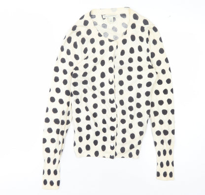 Banana Republic Women's White Polka Dot Cardigan, S