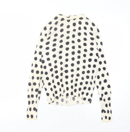 Banana Republic Women's White Polka Dot Cardigan, S