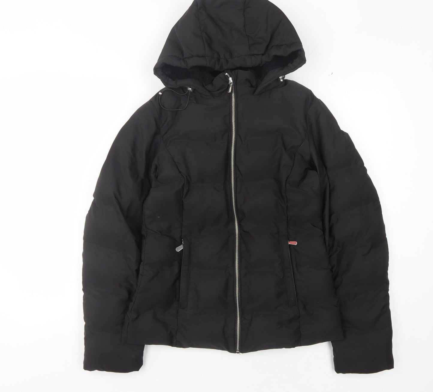 Womens UK Size XS Zara Black Puffer Jacket