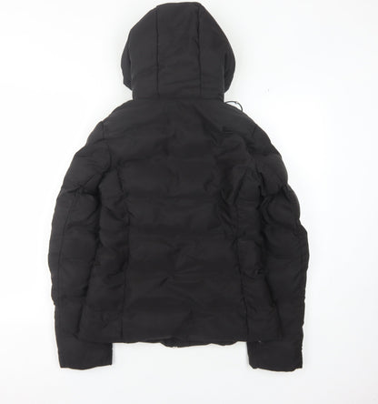 Womens UK Size XS Zara Black Puffer Jacket