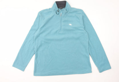 Ridge & Co. Blue Unisex 1/4 Zip Fleece Pullover Sweatshirt