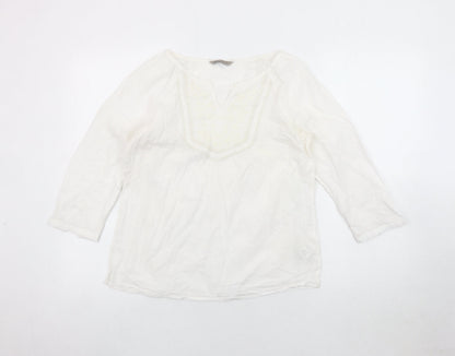 Womens UK Size 8 Marks and Spencer White Basic Blouse