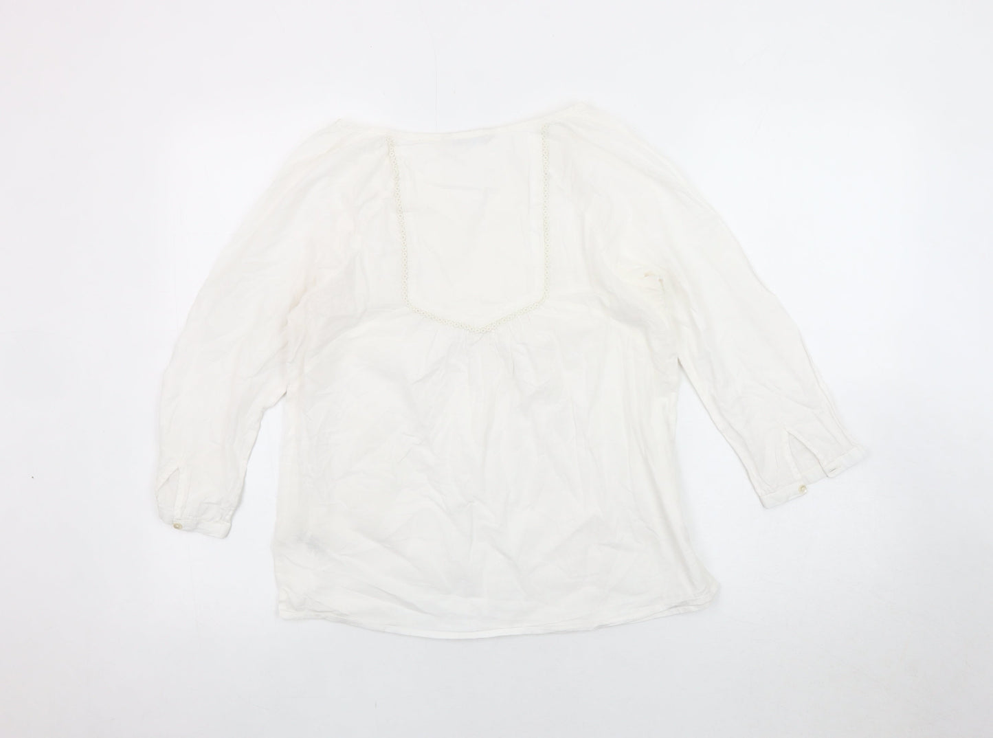 Womens UK Size 8 Marks and Spencer White Basic Blouse