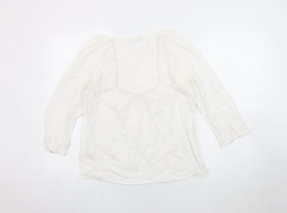 Womens UK Size 8 Marks and Spencer White Basic Blouse