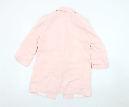 Zara Women's Pink Blazer Size 8 Classic Notch Lapel