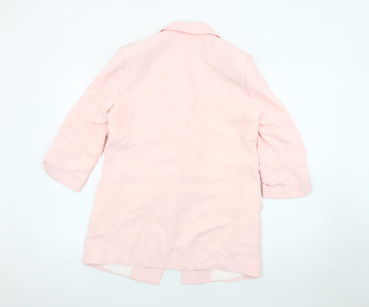 Zara Women's Pink Blazer Size 8 Classic Notch Lapel