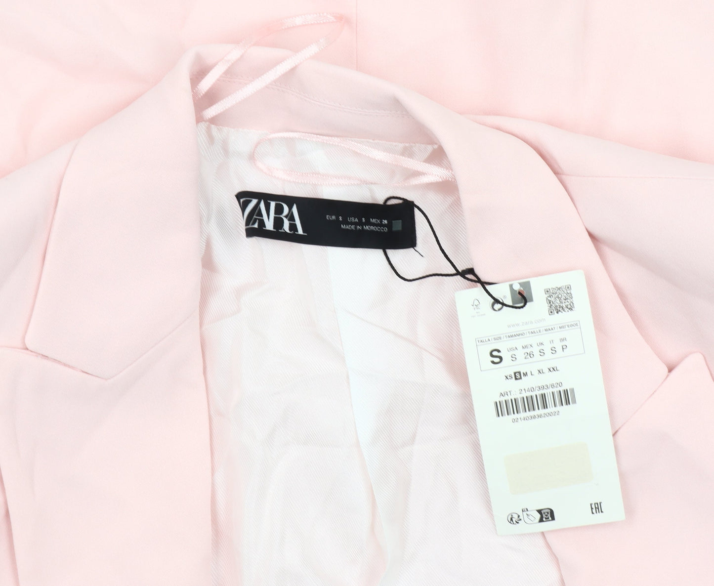 Zara Women's Pink Blazer Size 8 Classic Notch Lapel