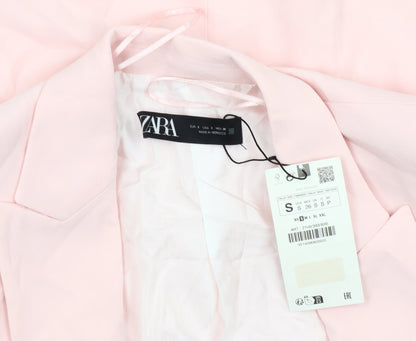 Zara Women's Pink Blazer Size 8 Classic Notch Lapel