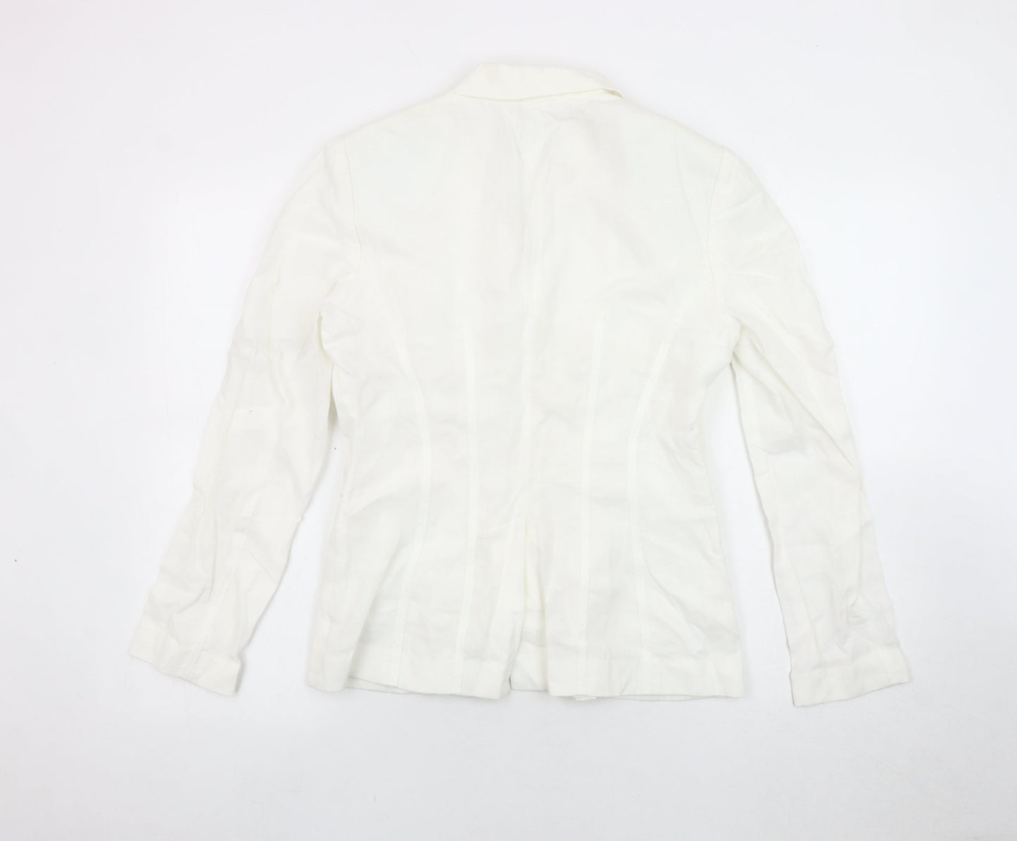 Per Una Women's White Linen Blazer Size 10