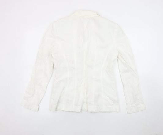 Per Una Women's White Linen Blazer Size 10