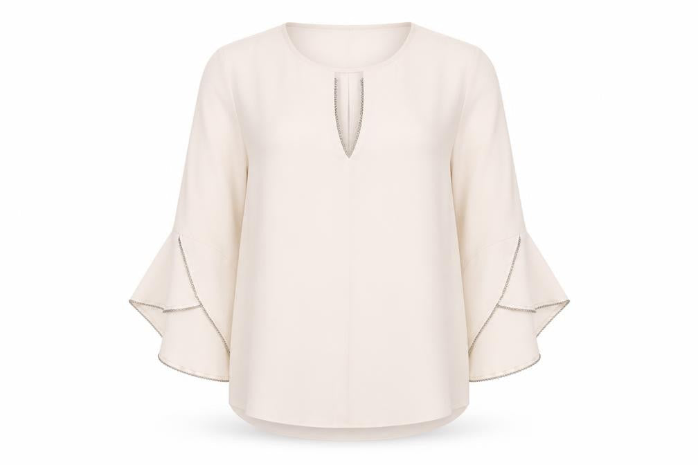 Womens UK Size 12 River Island Beige Basic Blouse