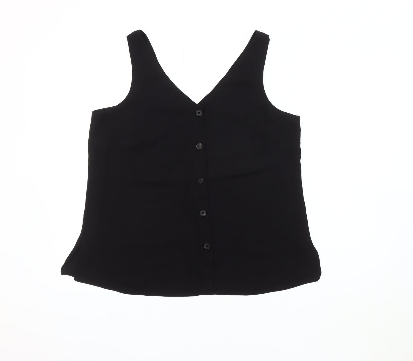 Womens UK Size 14 Wallis Black Basic Blouse