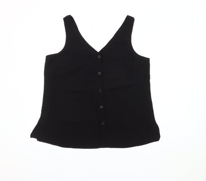 Womens UK Size 14 Wallis Black Basic Blouse