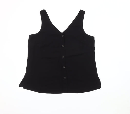 Womens UK Size 14 Wallis Black Basic Blouse
