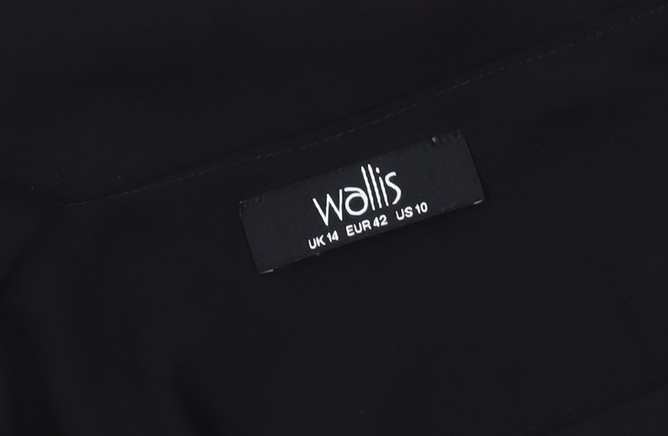 Womens UK Size 14 Wallis Black Basic Blouse