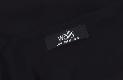 Womens UK Size 14 Wallis Black Basic Blouse