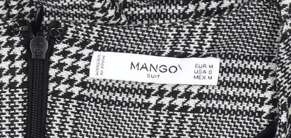 Mango Women's Grey Check Sheath Dress M