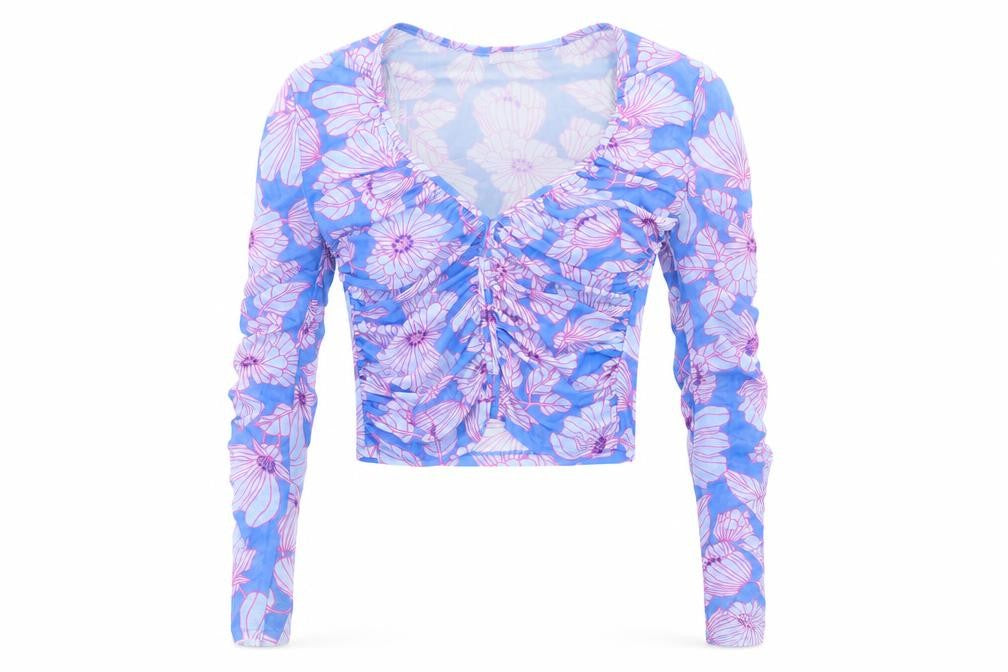 Womens UK Size S Zara Blue Ringer Blouse