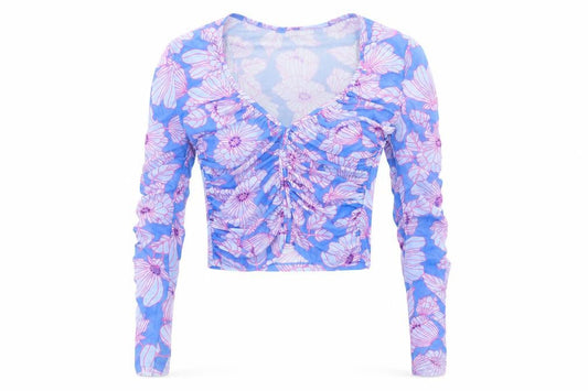 Womens UK Size S Zara Blue Ringer Blouse