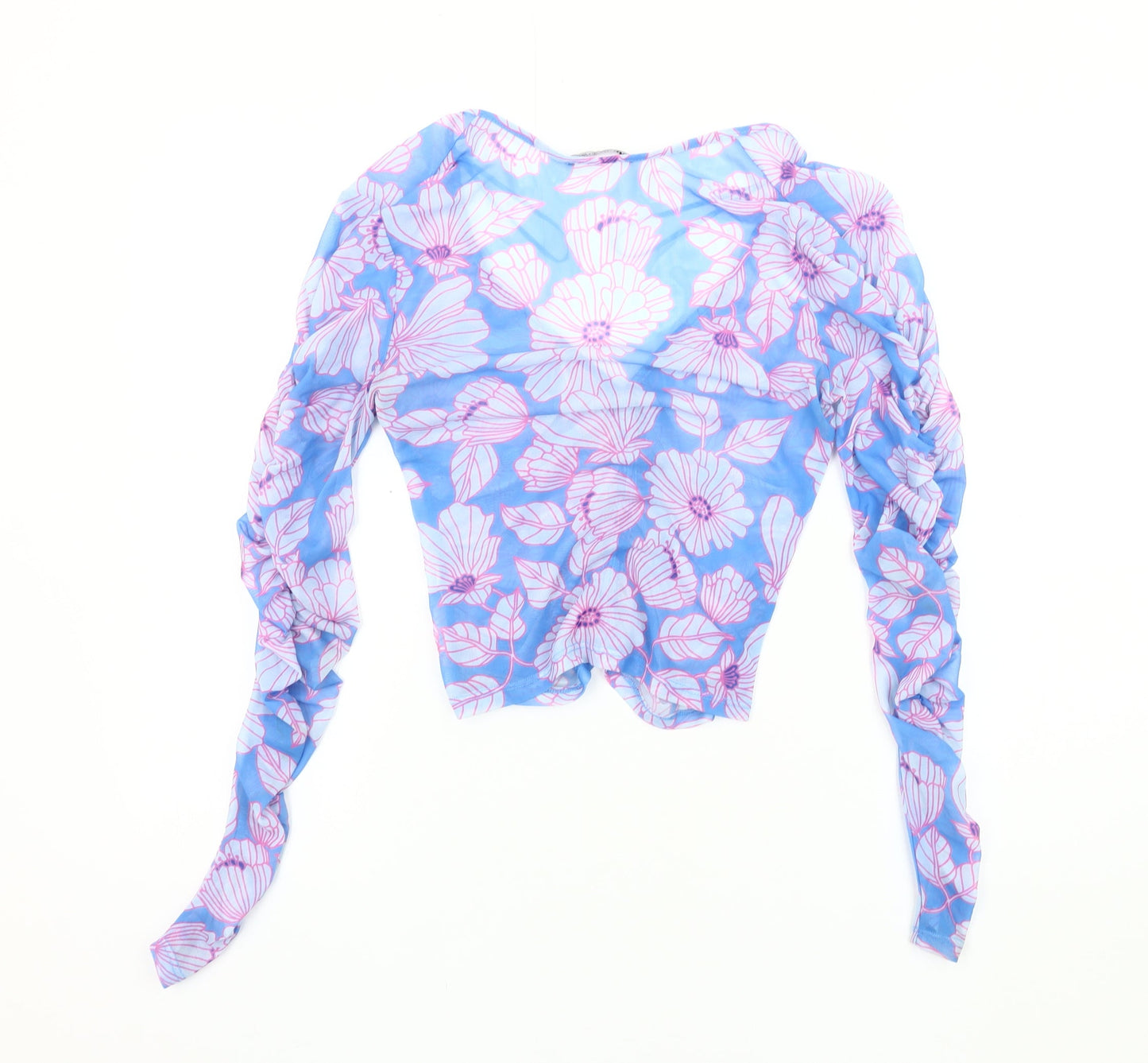 Womens UK Size S Zara Blue Ringer Blouse