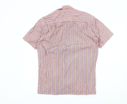 Marks and Spencer Men's Multicoloured Striped Shirt S
