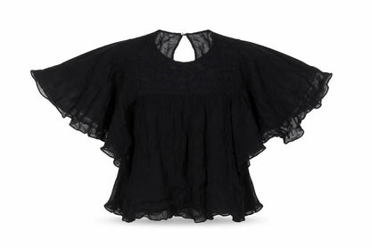 Womens UK Size XS Zara Black Basic Blouse