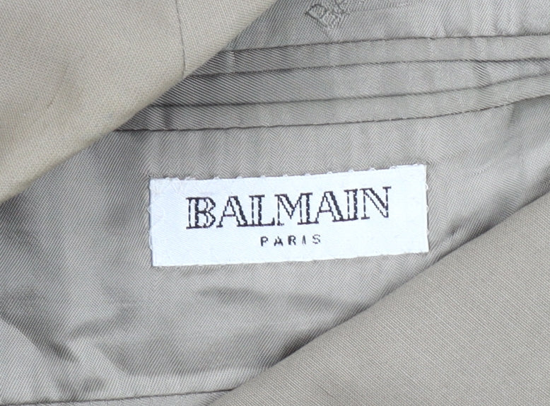 Balmain Men's Beige Regular Fit Blazer Jacket 38R