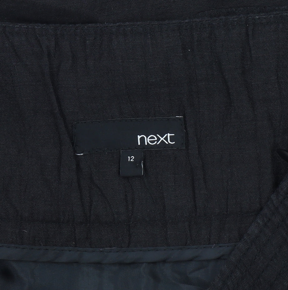 Next Women's Black Linen Skirt Size 12