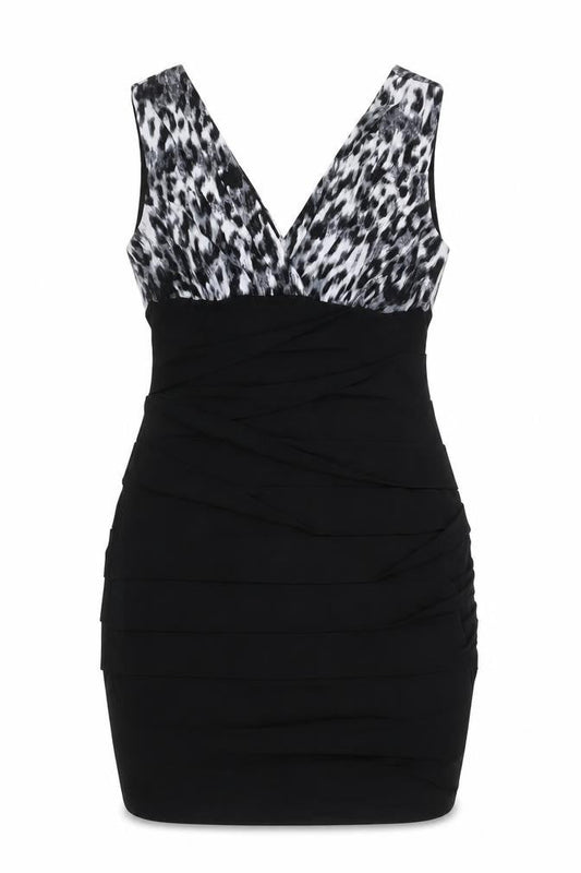 Intermission Women's Black & White Bodycon Dress, Size 12