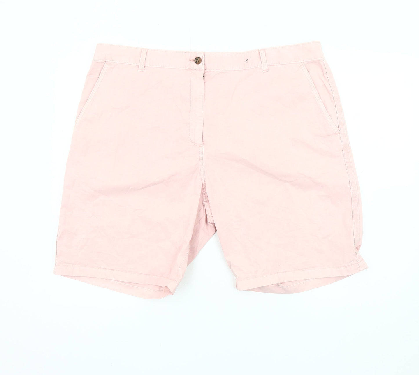 Marks and Spencer Unisex Pink Chino Shorts Size 20