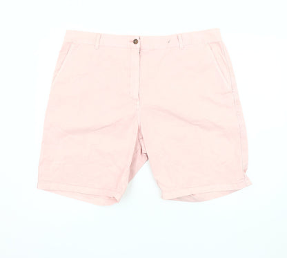 Marks and Spencer Unisex Pink Chino Shorts Size 20