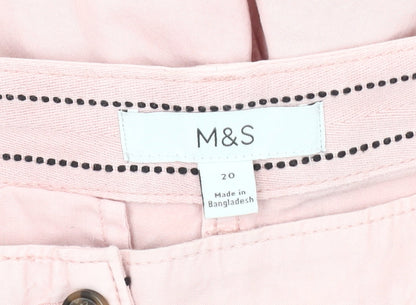 Marks and Spencer Unisex Pink Chino Shorts Size 20