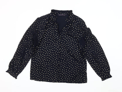 Womens UK Size 12 Marks and Spencer Blue Basic Blouse