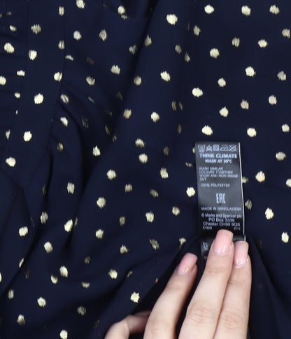 Womens UK Size 12 Marks and Spencer Blue Basic Blouse