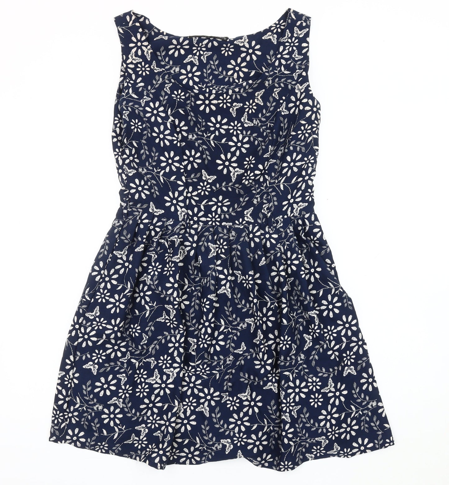 Mela Loves London Women's Blue Fit & Flare Dress, Size 12