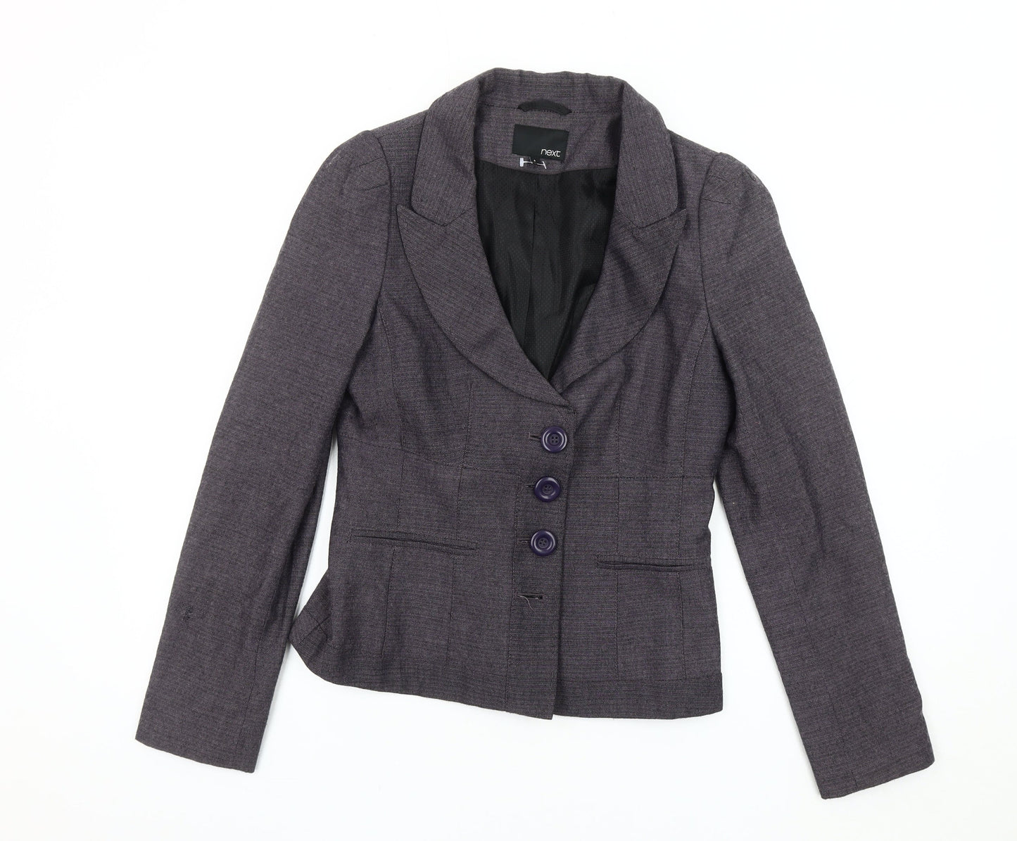 Next Women's Grey Blazer Size 8, Lined, Very Good Condition