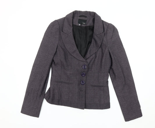 Next Women's Grey Blazer Size 8, Lined, Very Good Condition