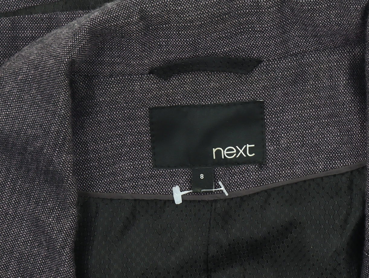 Next Women's Grey Blazer Size 8, Lined, Very Good Condition