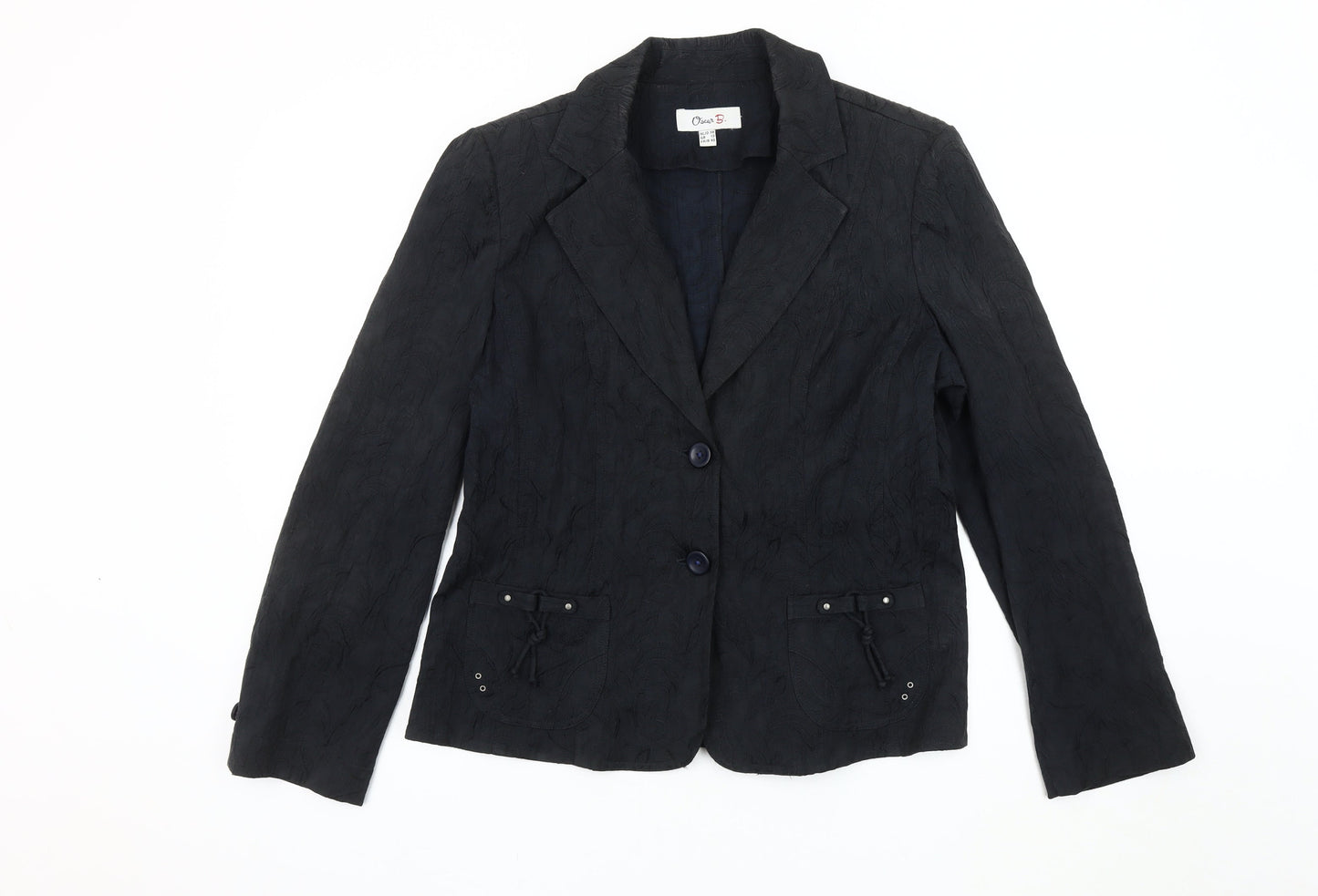 Oscar B. Women's Black Blazer, Size 12, Regular Fit