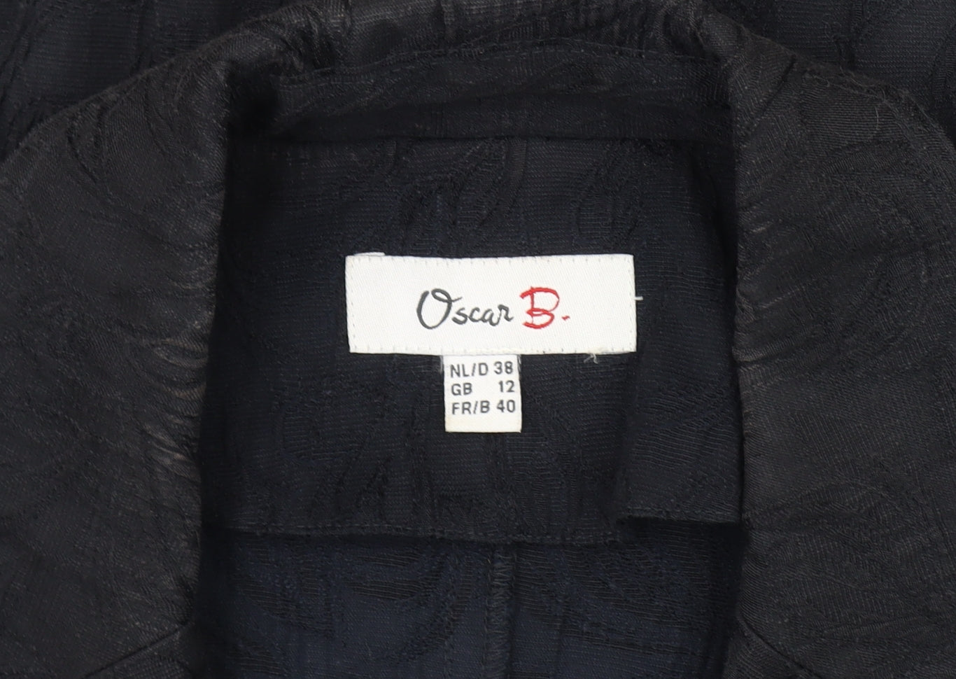 Oscar B. Women's Black Blazer, Size 12, Regular Fit