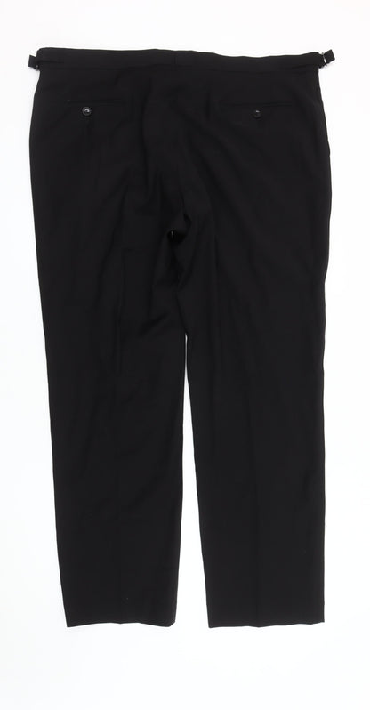 Marks and Spencer Men's Black Wool Trousers 40R Formal