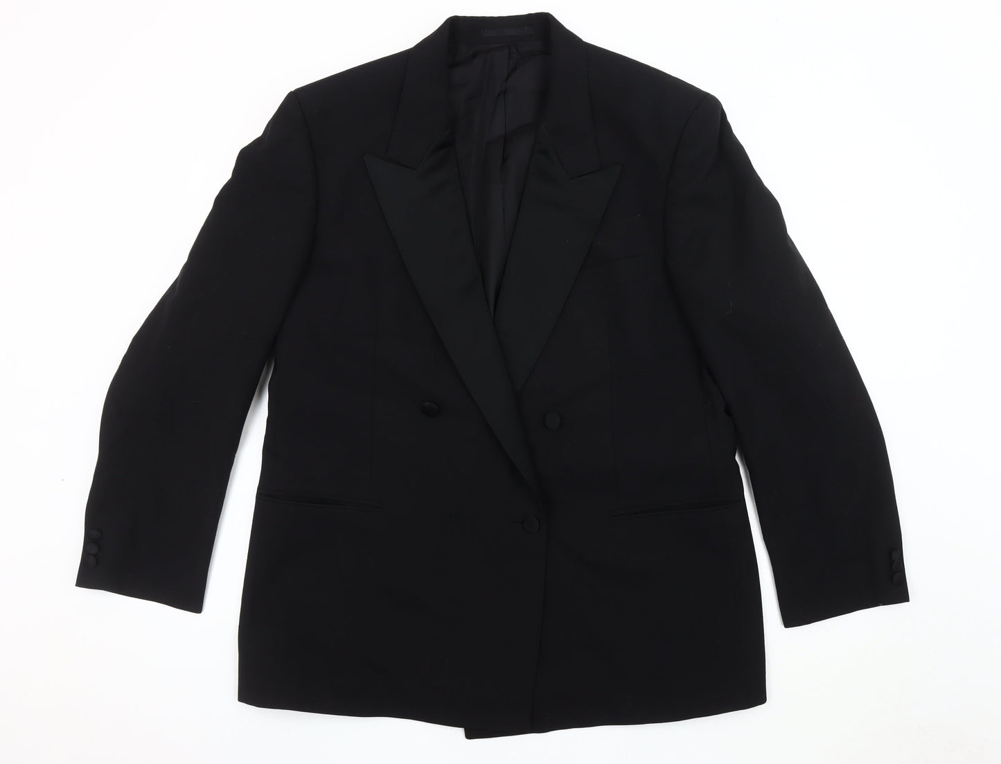 Mens UK Size 44 St Michael Regular Black Suit Tuxedo