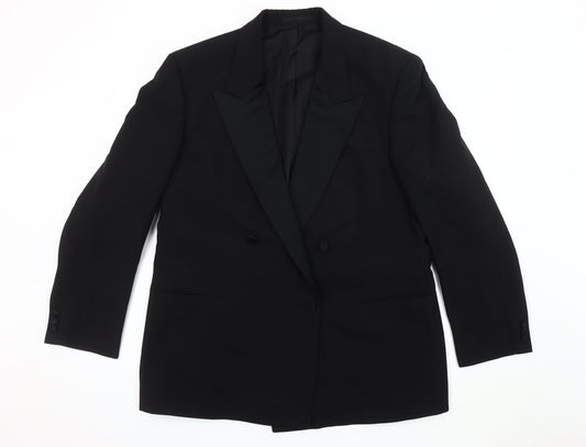 Mens UK Size 44 St Michael Regular Black Suit Tuxedo