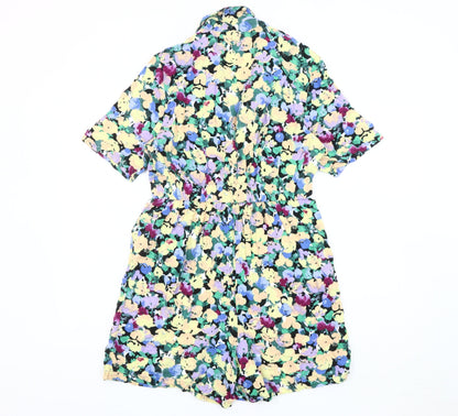 Pieces Women’s Multicoloured Floral Playsuit Size 8