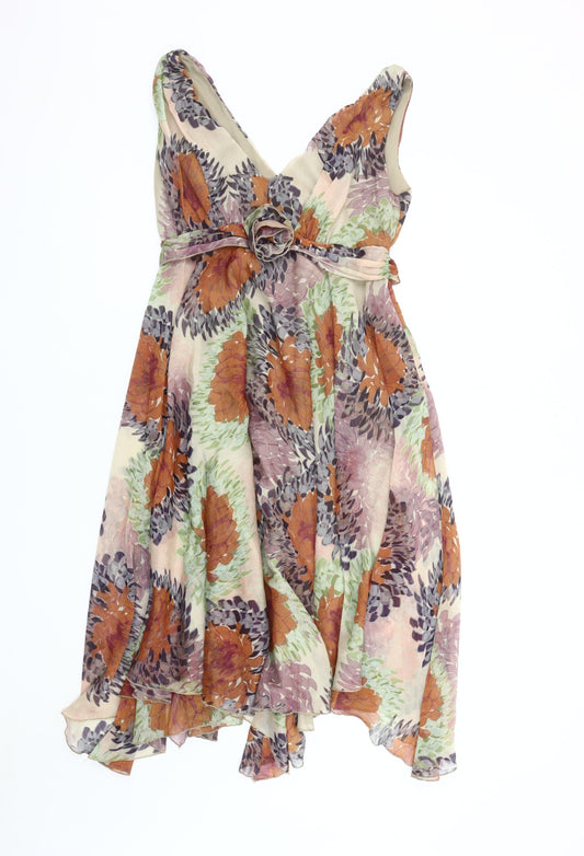 Principles Women's Multicoloured A-Line Hi-Low Dress Size 10